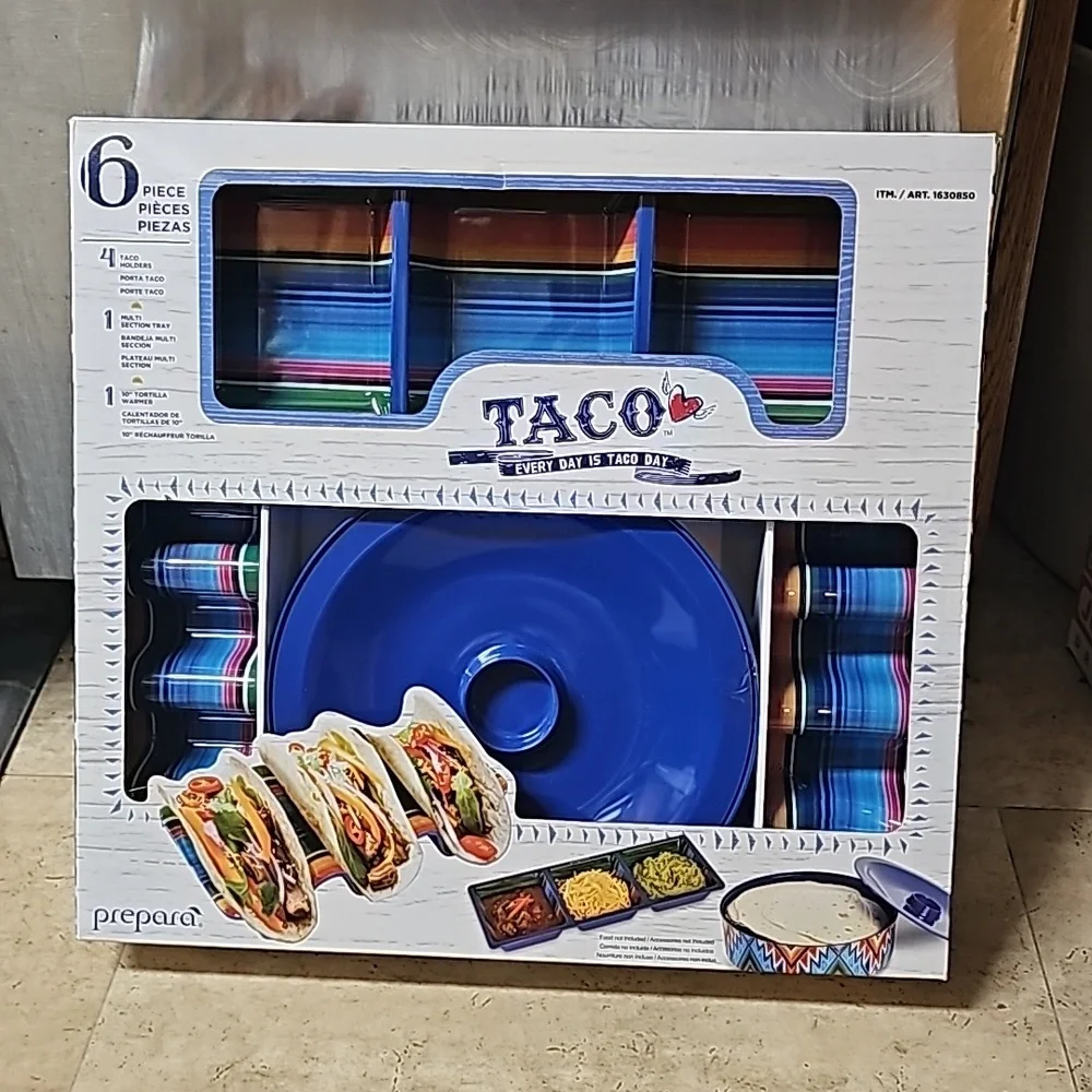 Prepara 6pc Melamine Taco Serving Set